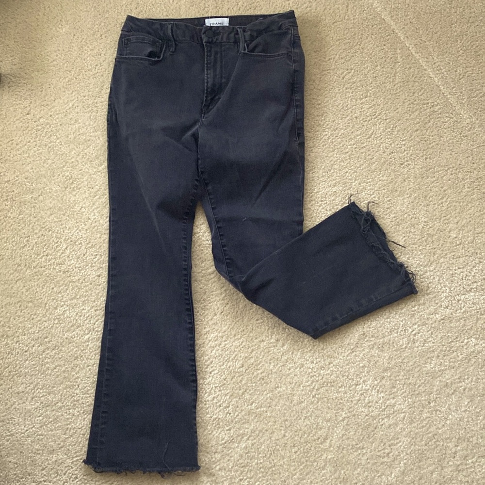 Frame Denim Women's Black Boot Cut Jeans